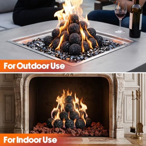Skyflame 2” Ceramic Fireplace Balls for Indoor Oudoor Firepit Fireplace
