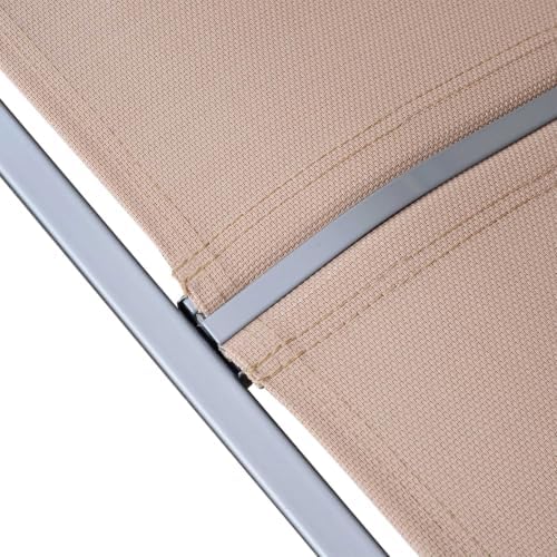 Outsunny 3-Seat Outdoor Porch Swing Chair Patio Swing Glider Beige