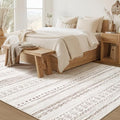 kakania Washable 9x12 Area Rug for Living Room: Boho Geometry Home Decor