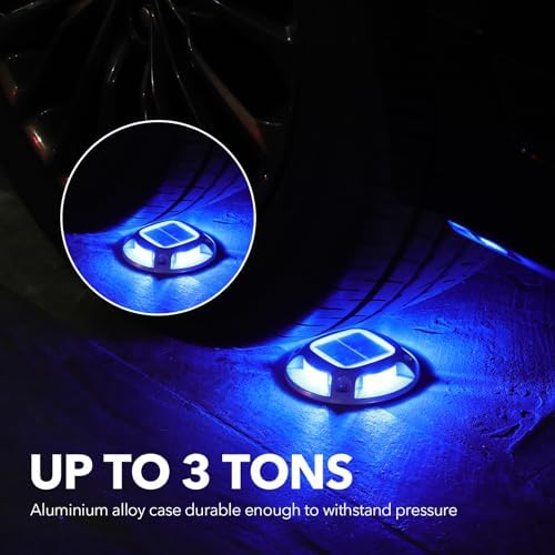 AGPTEK Solar Driveway Lights Outdoor 12 Pack, 2 Color Modes LED Deck Dock