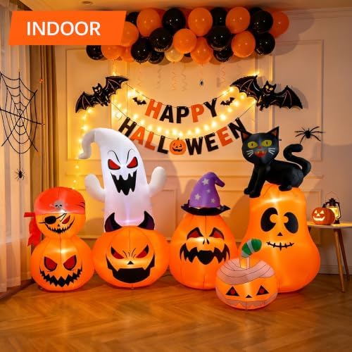8 FT Halloween Inflatable Pumpkin Patch Yard Décor