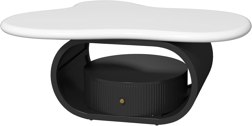 COSVALVE Cloud Coffee Table with Storage Drawer, Side Table for Living Room