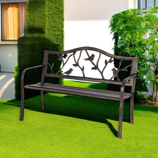 sophia & william 50 inches outdoor bench for showing dimensions
