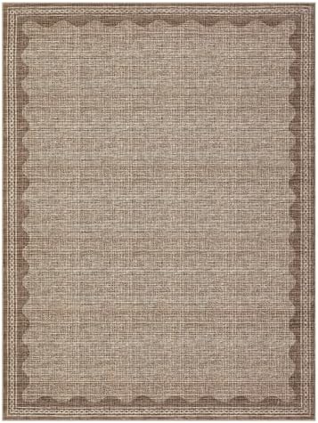 8x10 Scalloped Area Rugs Coffee Washable Living Room Bedroom Rug