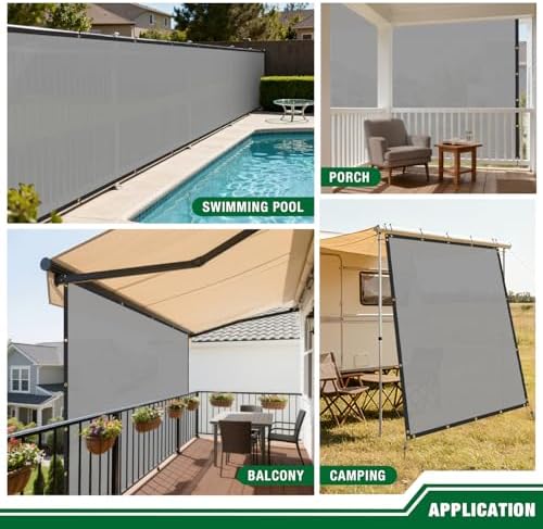 Privacy Fence Screen 6'x40' Outdoor Mesh Fencing Panels Temporary Fence Covering Privacy Shade Net Covers for Backyard Garden Pool, Light Gray