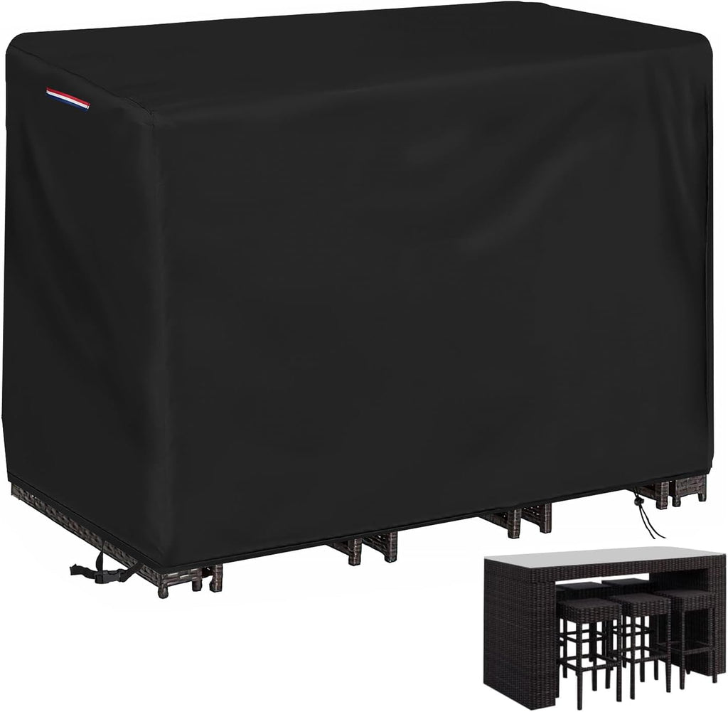Outdoor Bar Set Table Covers Waterproof, 60"L x 41"W x 41"H