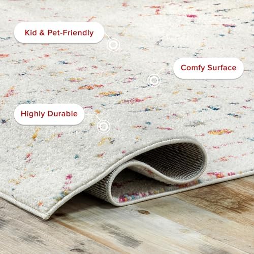 nuLOOM Blythe Light Multicolor Trellis Power Loomed Area Rug, 9' x 12'