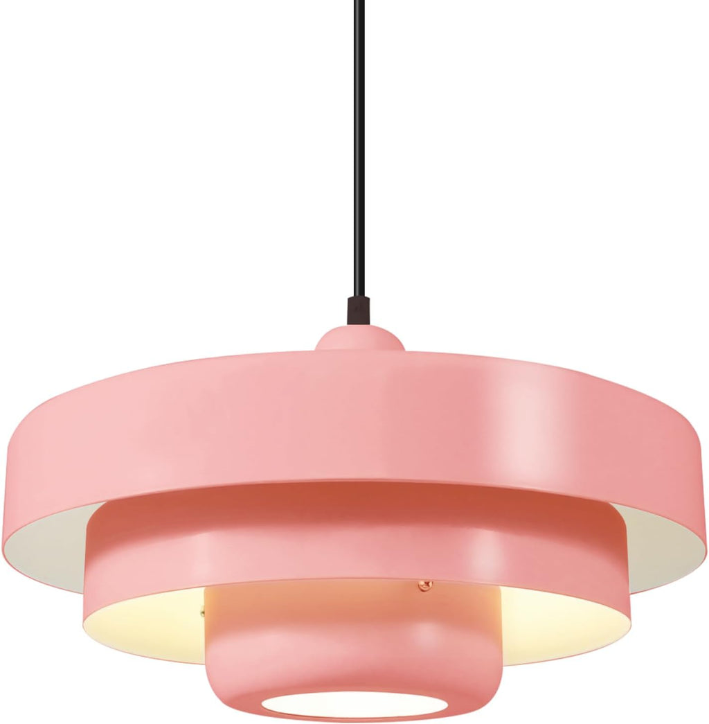 Mid Century Adjustable Pendant Light Pink Ceiling Light Fixture