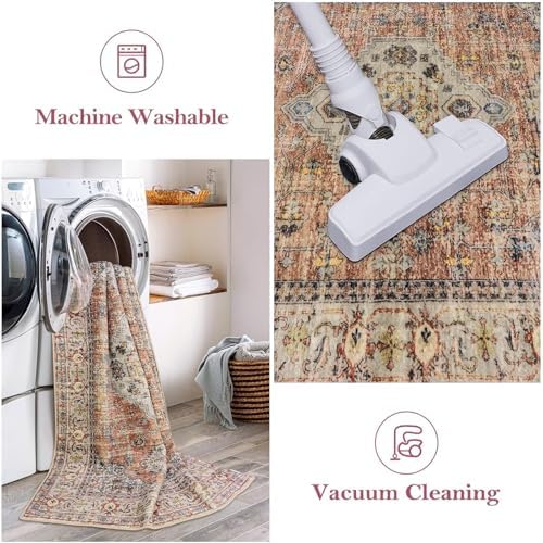 Lahome Oriental Kitchen Runner Rug Non Slip, 2x8 Runners for Hallways
