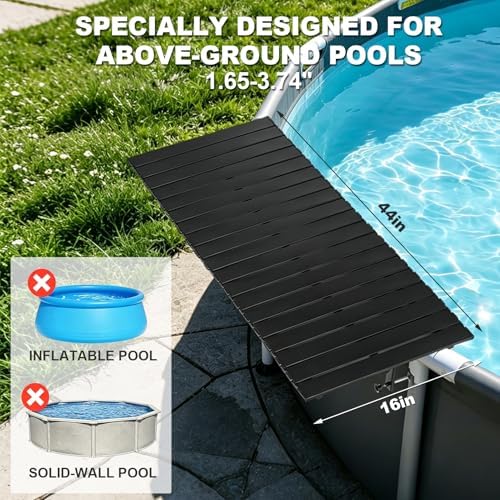 44''x16'' Foldable Swim Up Pool Bar Table for Above Ground Pools
