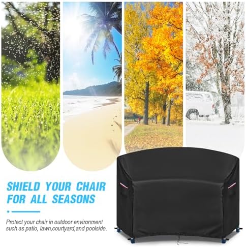 420D Waterproof Adirondack Chair Cover 81"W x 30"D x 49"H Black