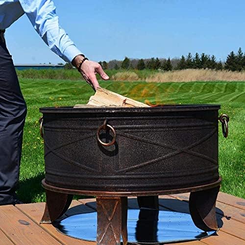 Newtex FirePad Deck Protector - Perfect for Fire Pits, BBQ, Smokers, Grills - Protects Porch, Patio, Deck, Wood, Grass, Stone, Composite from Burns - Heat Resistant Fire Pit Mat - 30"