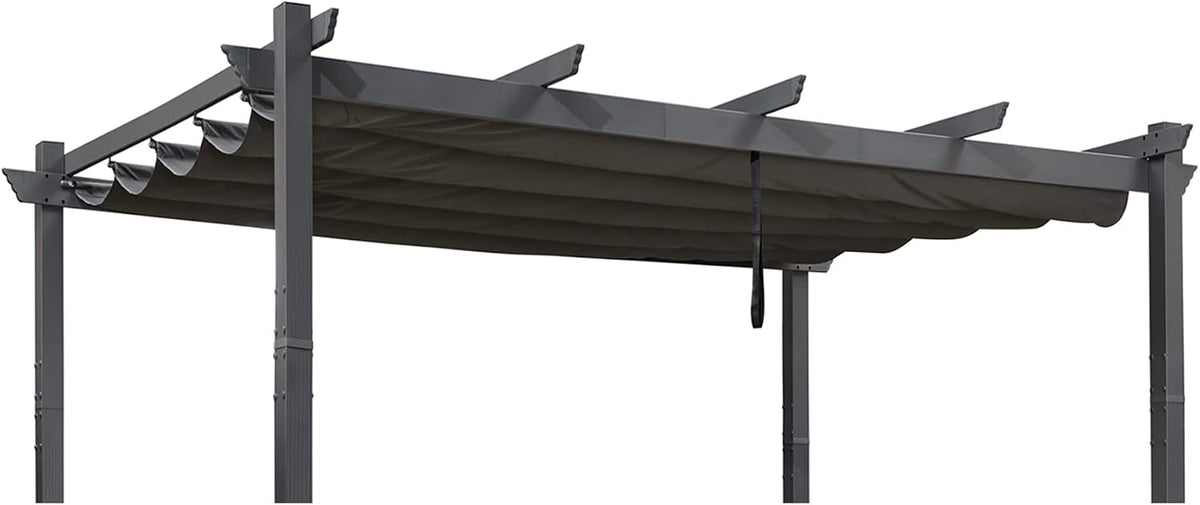 PURPLE LEAF Pergola Shade Cover 10'x12' Replacement Canopy Only, Gray