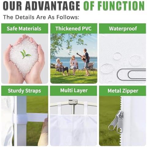 Clear Canopy Sidewalls for 10x10 Pop Up Tent, Gray