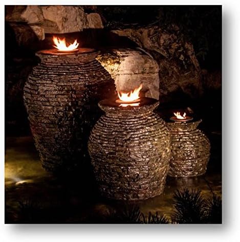 Aquascape 78221 Fire Fountain Stacked Slate Urn Add-On Kit