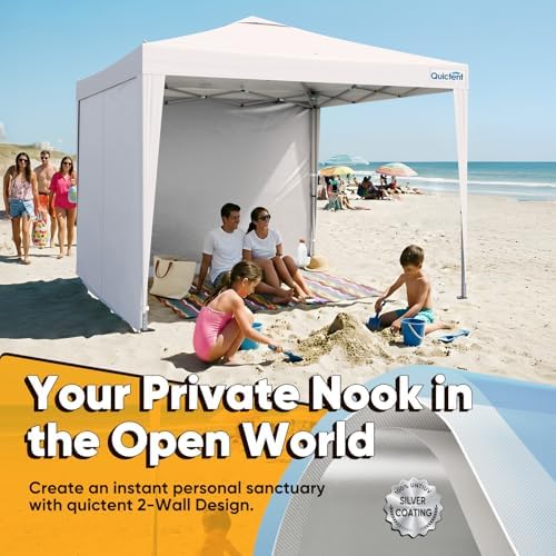Quictent 10x10 Pop Up Canopy Tent with 2 Sidewalls