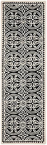 SAFAVIEH Cambridge Collection 11' x 15' Black/Ivory CAM123E Handmade Moroccan Premium Wool Area Rug