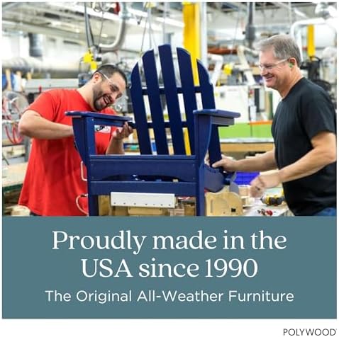 POLYWOOD AD4030BL Classic Outdoor Adirondack Chair, Black