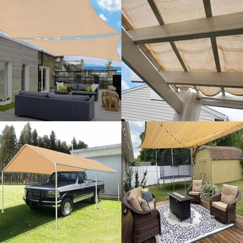 12x20 FT Shade Cloth, 90% UV Block, 200GSM HDPE Fabric