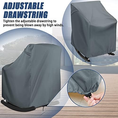 2 Pack Patio Chair Covers Waterproof Outdoor Rocker Chair Cover