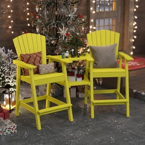Tall Adirondack Chairs Set of 2,Yellow
