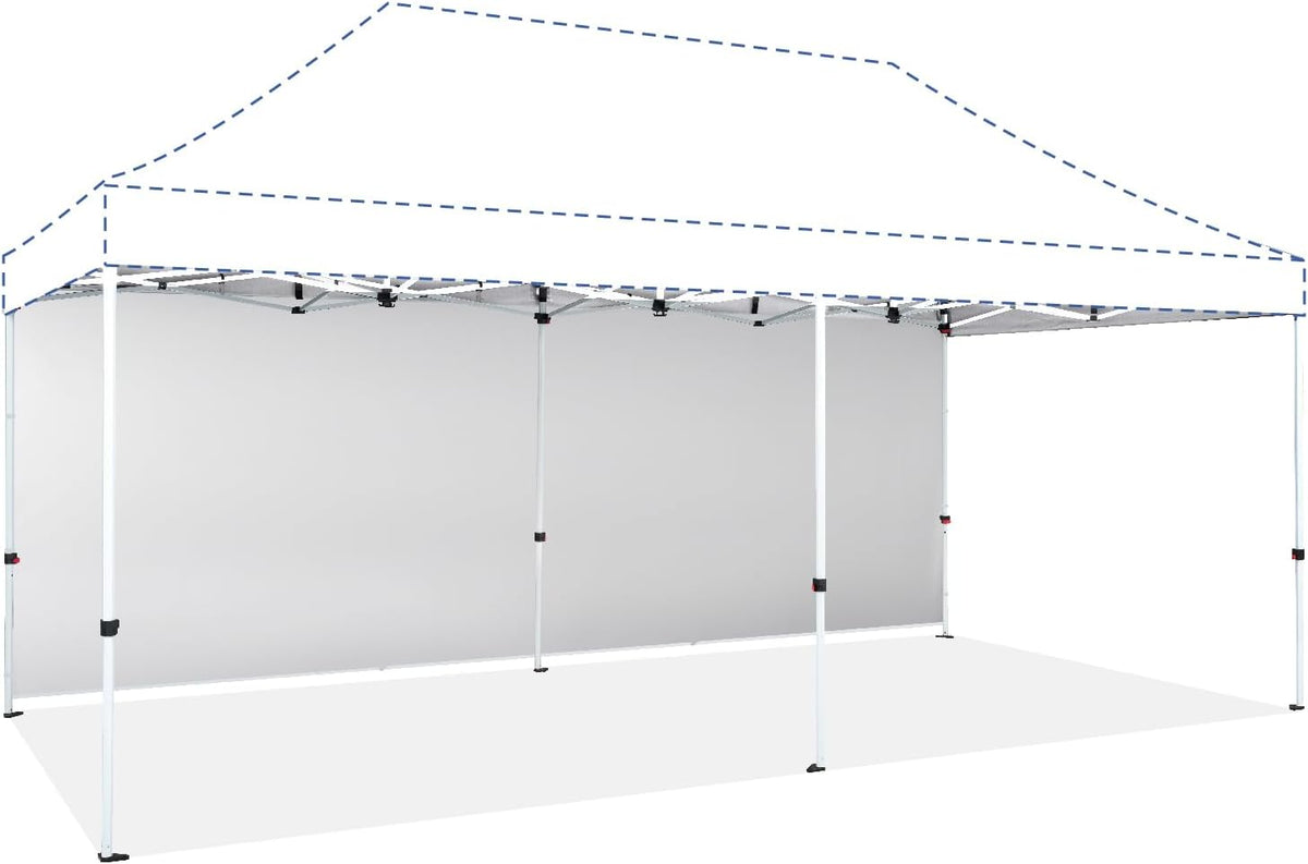 CROWN SHADES Sidewall Only for 10x20 Pop up Canopy Tent (1pc, White)