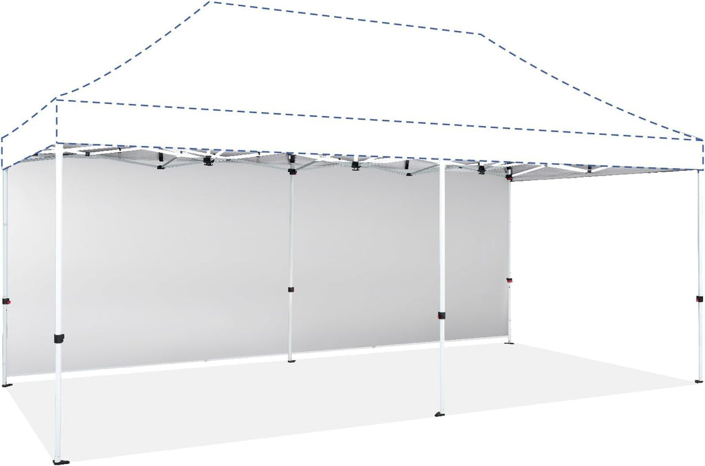 crown shades sidewall only for 10x20 pop up shown in use