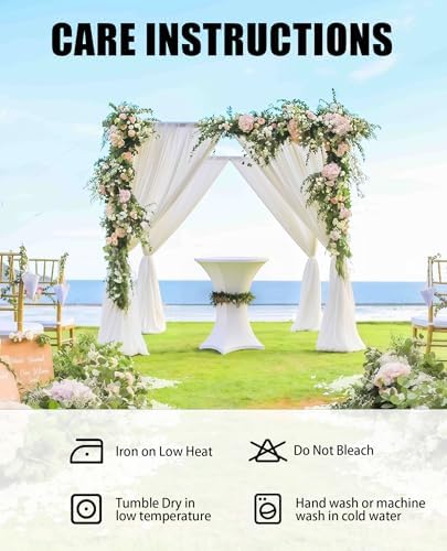 Cocktail Table Covers - 2 Pack 32x43 Inch Table Cloth - White