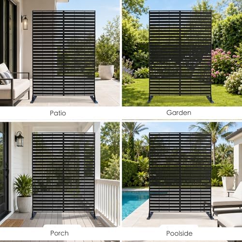 Kozyard Metal Privacy Screen 74" H x 47.2" W Decorative Outdoor Divider