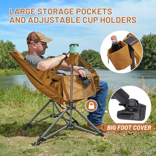 TIMBER RIDGE Hammock Camping Chair, Oversized Swinging Chair, 400lbs Load