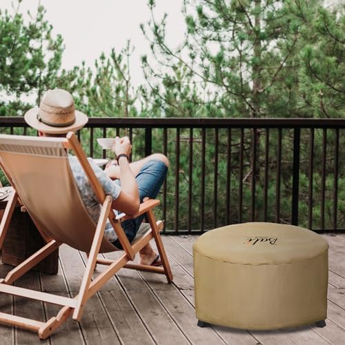 BALI OUTDOORS Round Smokeless Fire Pit 24.8 Inch Rain Cover All-Weather Waterproof Outdoor Fire Pit Cover Heavy Duty & Weather Resistant Oxford Fabric Covers