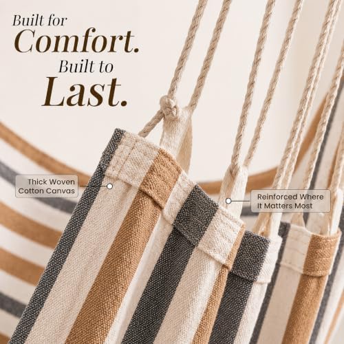 Hanging Hammock Chair Swing with Footrest - XL Hammock Swing Chair
