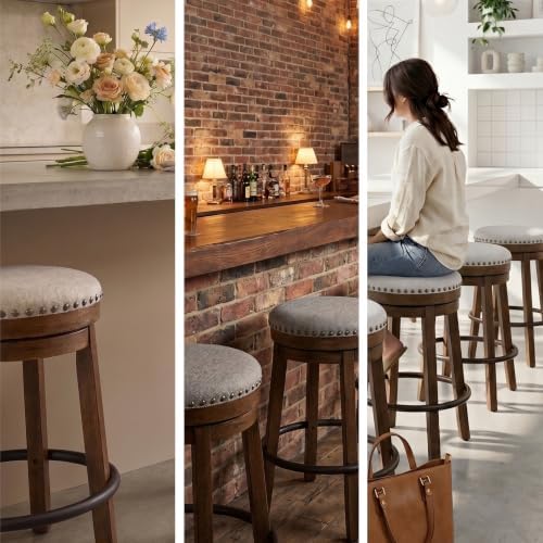 Signature Design by Ashley Valebeck Swivel Counter Height Bar Stool, 24 in