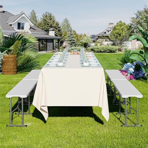 6ft Folding Bench 2 Pack for Picnic Party Camping, 650lbs Capacity