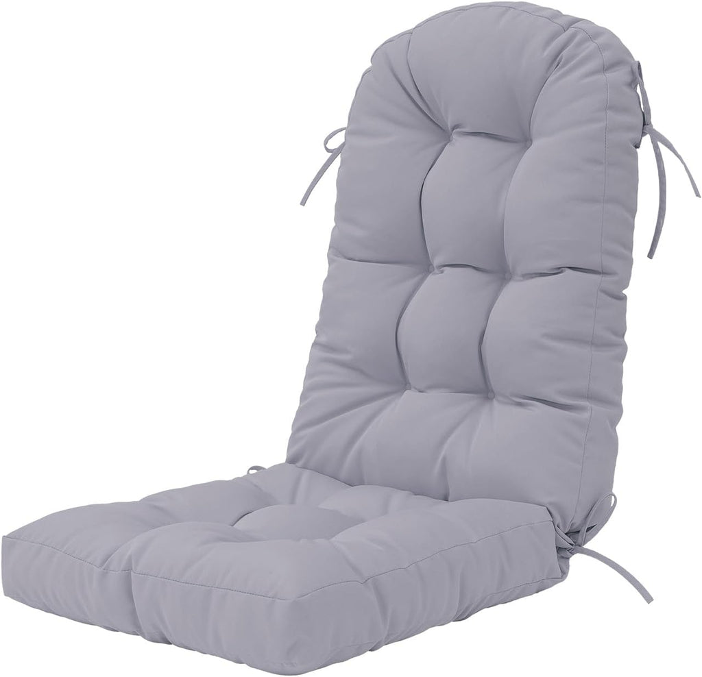 Outdoor Rocking Chair Cushion for Adirondack Chair, High Back Patio Outdoor Seat Chair Cushion 49x19in,Light Grey