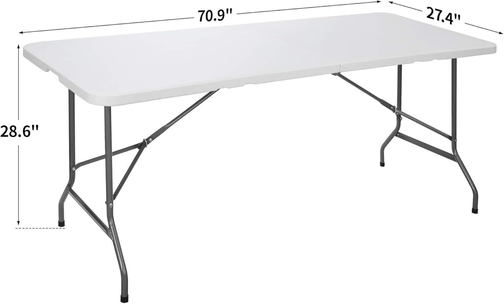 ZENY 6 Feet Picnic Table Set with 2 Benches