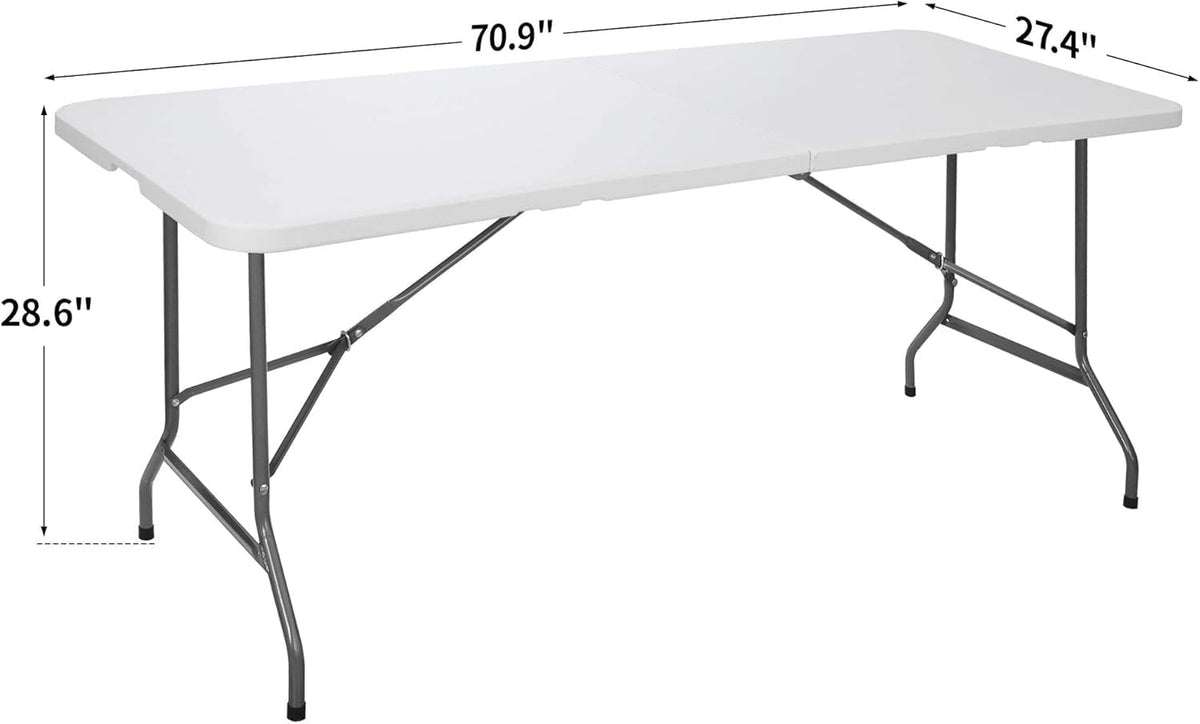 ZENY 6 Feet Picnic Table Set with 2 Benches