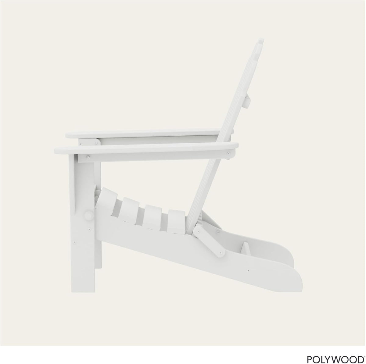 POLYWOOD AD5030WH Classic Folding Adirondack Chair, White 35.7 x 29 x 35.7 inches