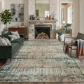 Rugxara 6x9 Green Rug,Modern Moss Abstrac Washable Rug for Living Room