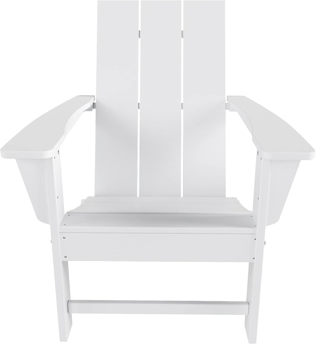 WestinTrends Ashore Modern Outdoor Folding Adirondack Chair, White
