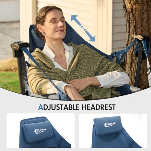 Portal Hammock Camping Chair,Adjustable Recline Backrest,Blue