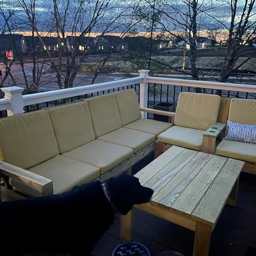 Sqodok Patio Cushion Cover 19x19 inch, 4Pack Sofa Cushion Cover Replacement