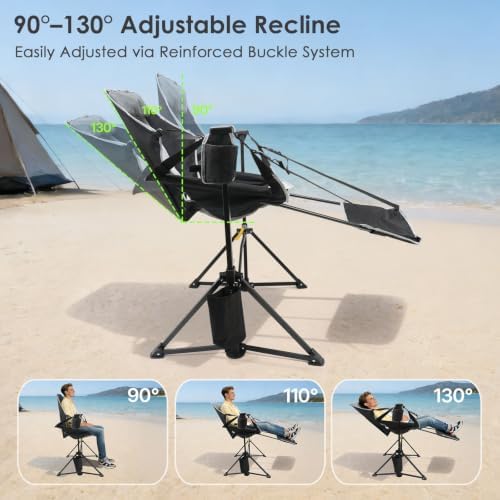 Suteck Hammock Camping Chair with Footrest,500LBS Rocking Chairs, 2Pack