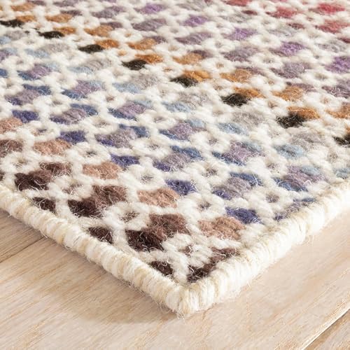 Dash & Albert Poppy Multicolor Geometric Handwoven Wool Rug, 7'6"x9'6"