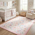 GarveeHome Pink and Blue Rugs for Bedroom Girls, 4x6 Rug for Living Room