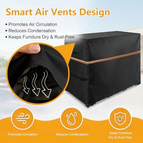 Outdoor Bar Covers,600D Heavy Duty,48"L x 30"W x 36"H,Black