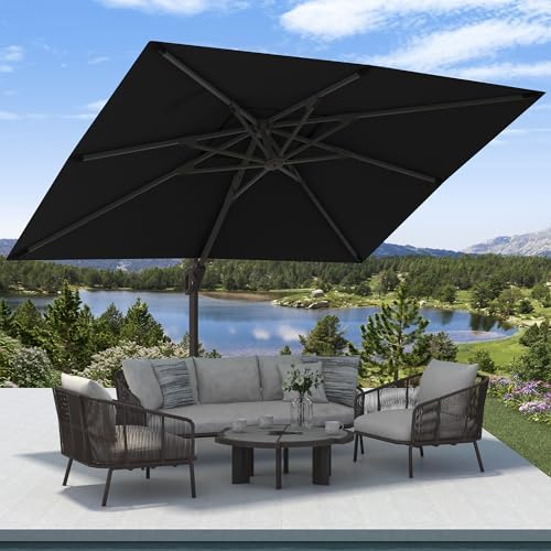 9' X 12' Cantilever Patio Umbrella Rectangular Outdoor Umbrellas