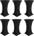 Cocktail Table Covers-Black Spandex Round High Top Table Cloths Party