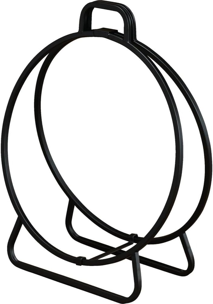 Home Impressions Wrought Iron 20 In. W x 20 In. H Baked-On Black Polyurethane Fireplace Log Holder - 1 Each