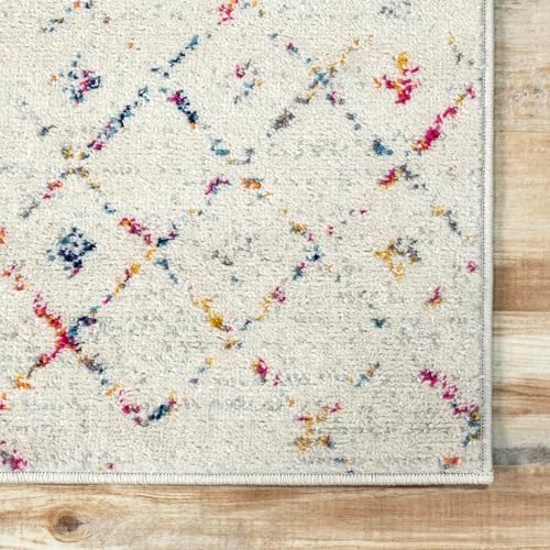 nuLOOM Blythe Light Multicolor Trellis Power Loomed Area Rug, 9' x 12'